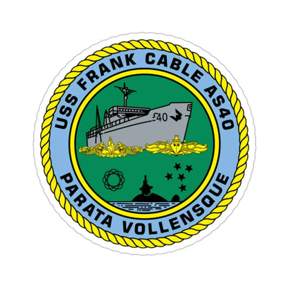 USS Frank Cable AS40 Parata Vollensque (U.S. Navy) STICKER Vinyl Die-Cut Decal 2 Inch - The Sticker Space