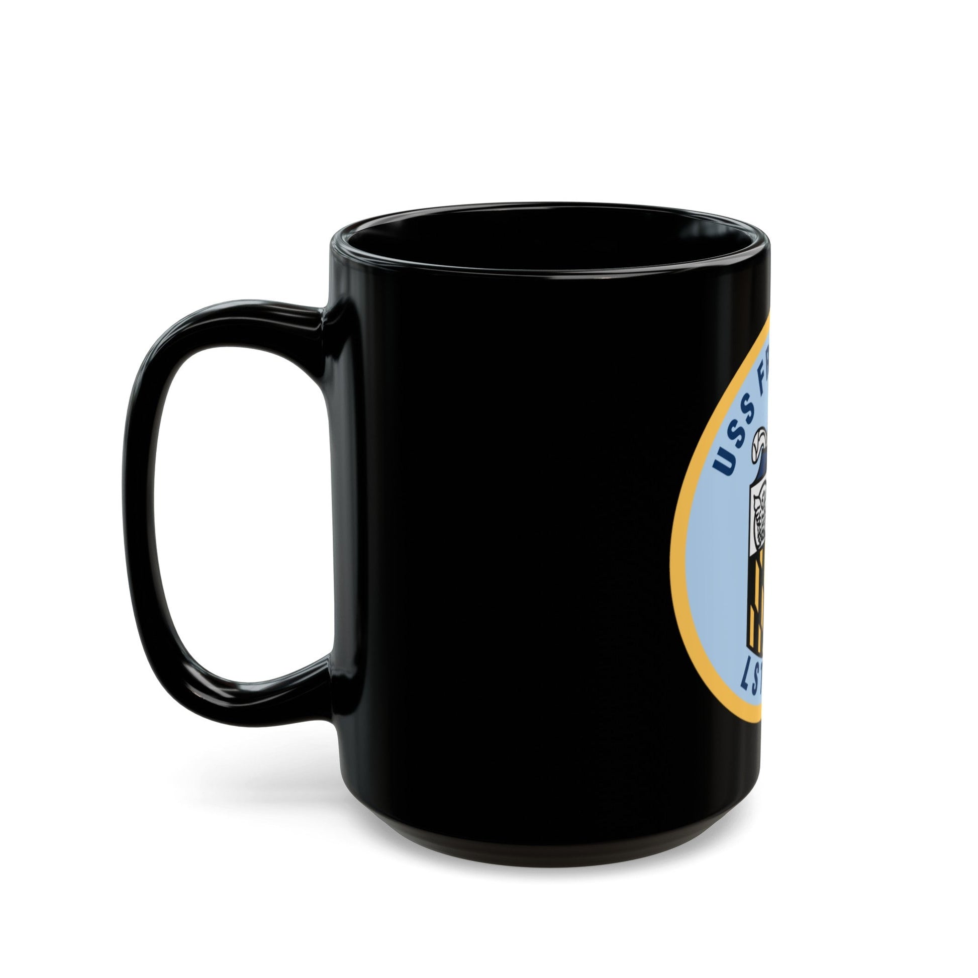 USS Frederick LST 1184 (U.S. Navy) Black Coffee Mug-The Sticker Space