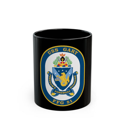 USS Gary FFG 51 (U.S. Navy) Black Coffee Mug-11oz-The Sticker Space