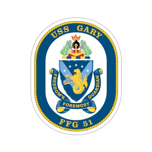 USS Gary FFG 51 (U.S. Navy) STICKER Vinyl Die-Cut Decal 6 Inch - The Sticker Space