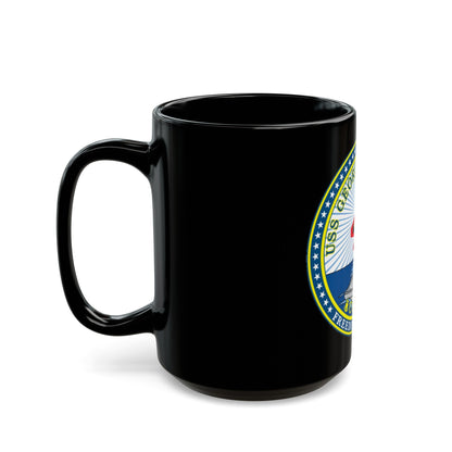 USS George HW Bush CVN 77 (U.S. Navy) Black Coffee Mug-The Sticker Space
