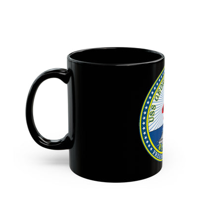 USS George HW Bush CVN 77 (U.S. Navy) Black Coffee Mug-The Sticker Space