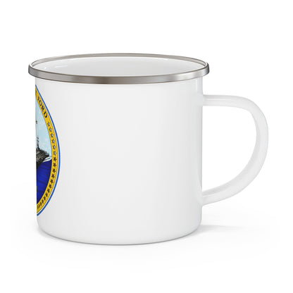 USS Gerald R Ford CVN 78 (U.S. Navy) Enamel Mug 12oz-12oz-The Sticker Space