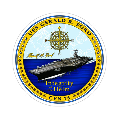 USS Gerald R Ford CVN 78 (U.S. Navy) STICKER Vinyl Die-Cut Decal-2 Inch-The Sticker Space