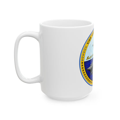 USS Gerald R Ford CVN 78 (U.S. Navy) White Coffee Mug-The Sticker Space