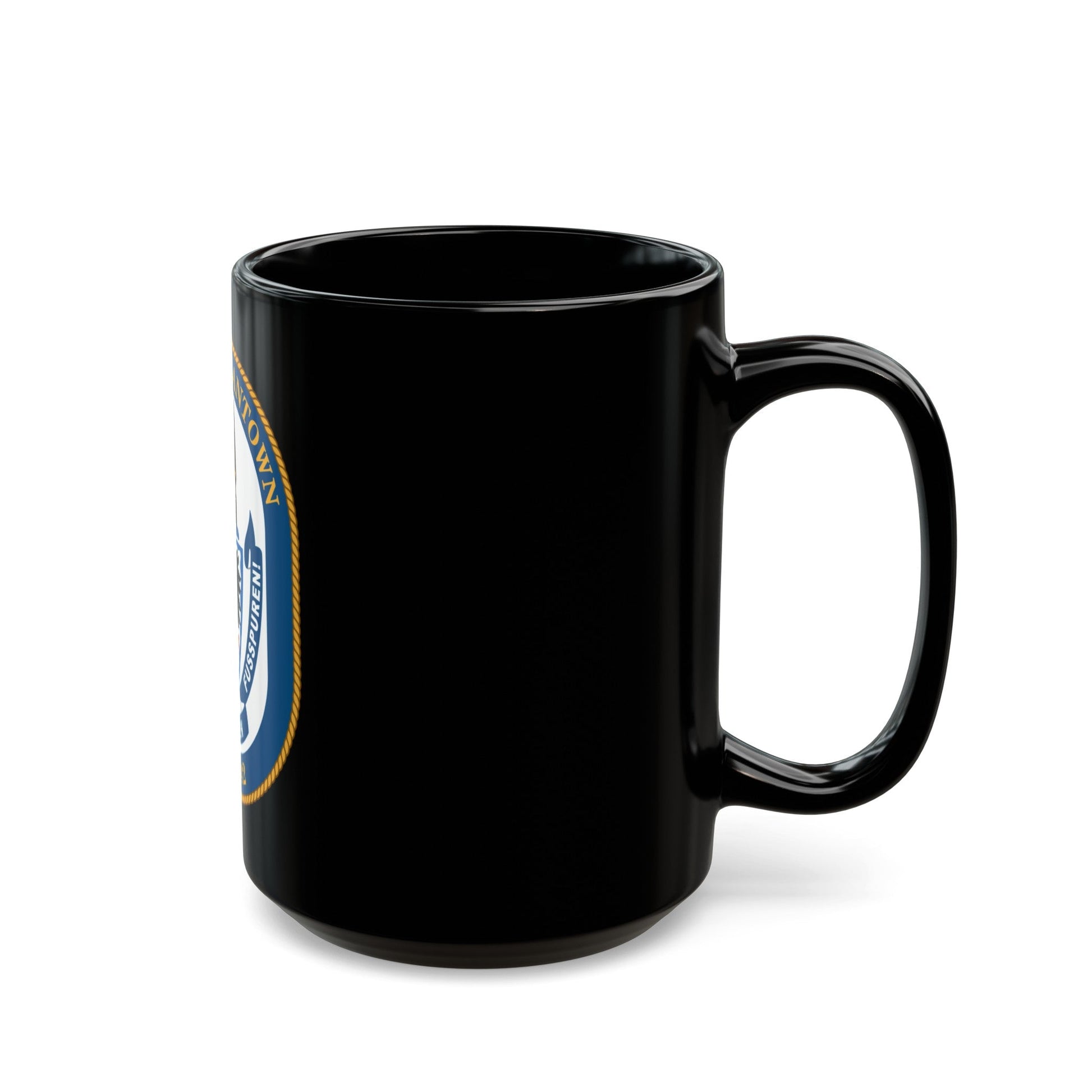 USS Germantown LSD 4 (U.S. Navy) Black Coffee Mug-The Sticker Space