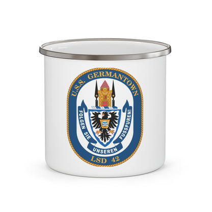 USS Germantown LSD 4 (U.S. Navy) Enamel Mug 12oz-12oz-The Sticker Space