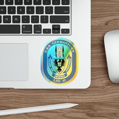 USS Germantown LSD 4 (U.S. Navy) Holographic STICKER Die-Cut Vinyl Decal-The Sticker Space