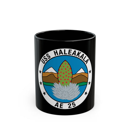 USS Haleakala AE 25 (U.S. Navy) Black Coffee Mug-11oz-The Sticker Space