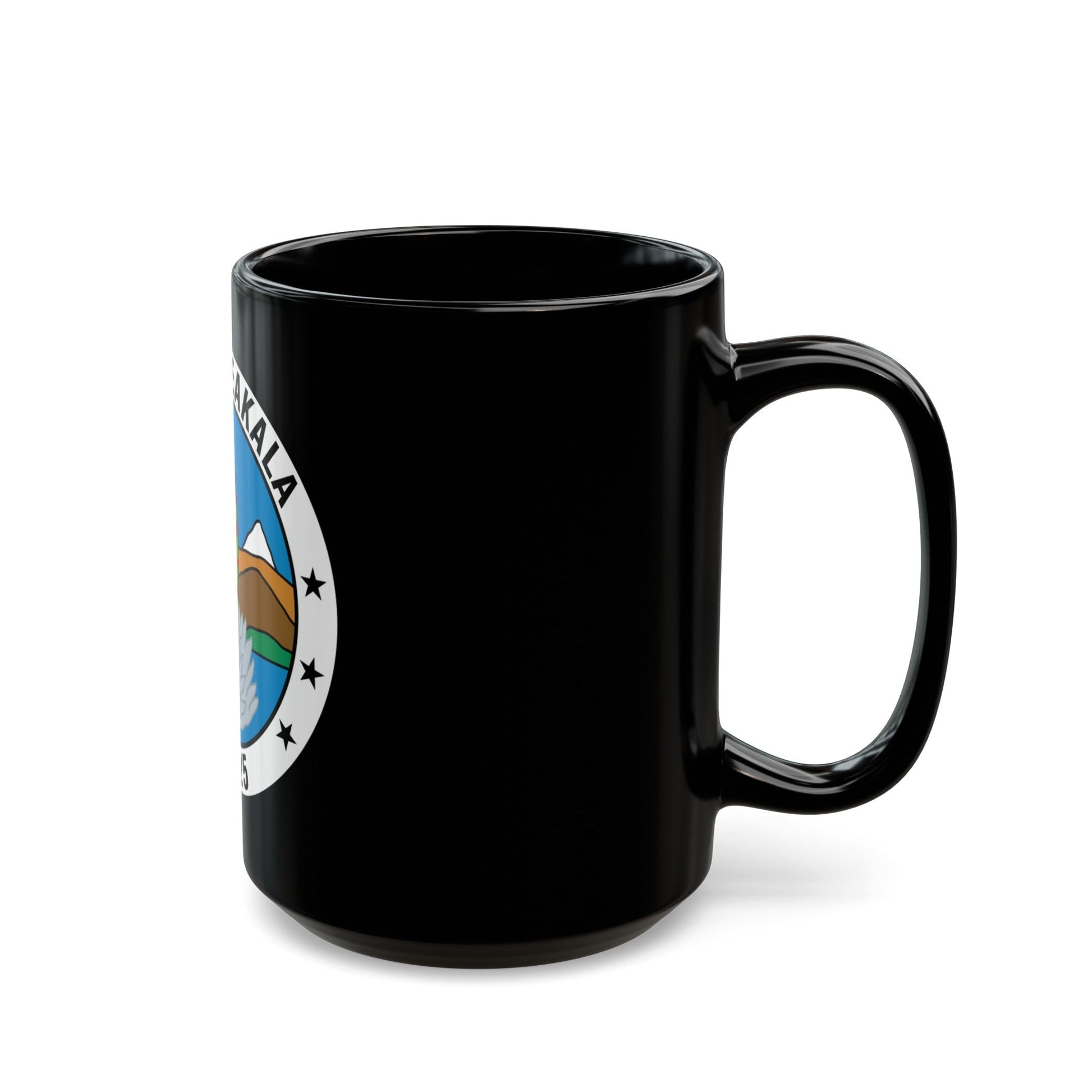 USS Haleakala AE 25 (U.S. Navy) Black Coffee Mug-The Sticker Space