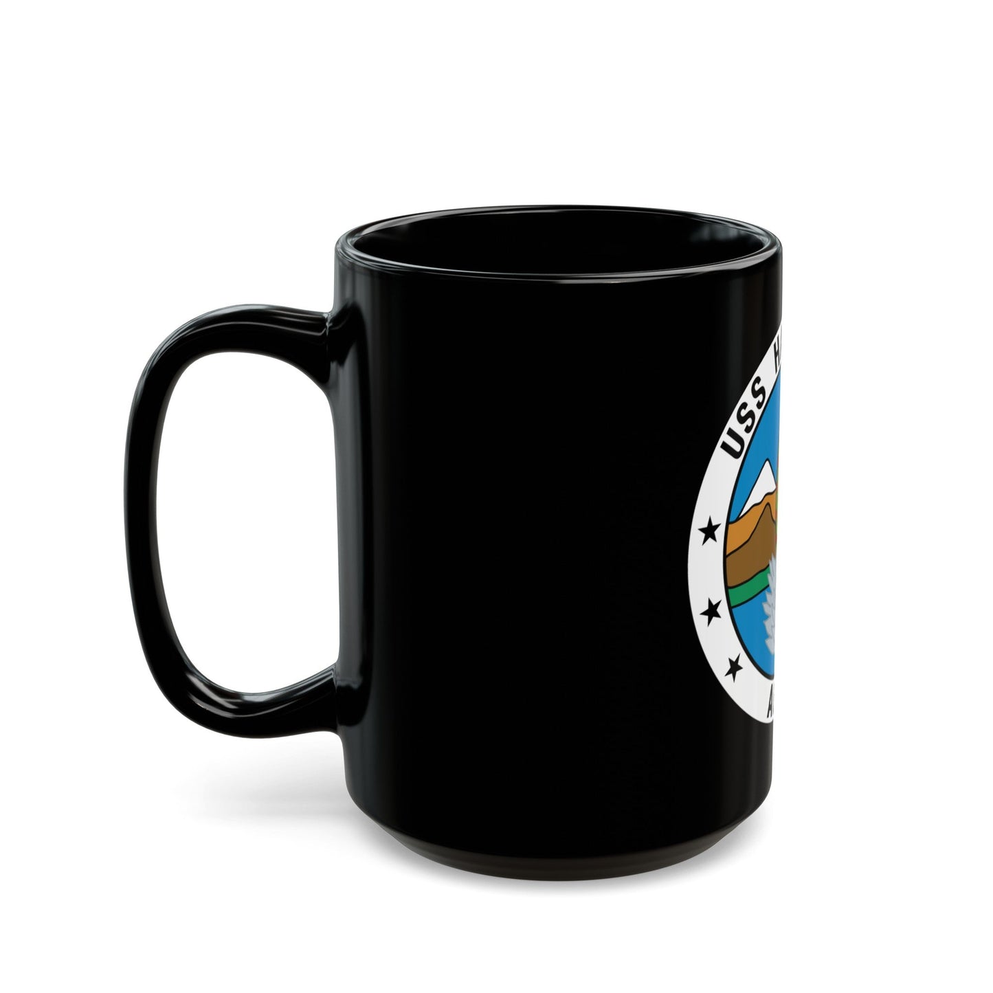 USS Haleakala AE 25 (U.S. Navy) Black Coffee Mug-The Sticker Space