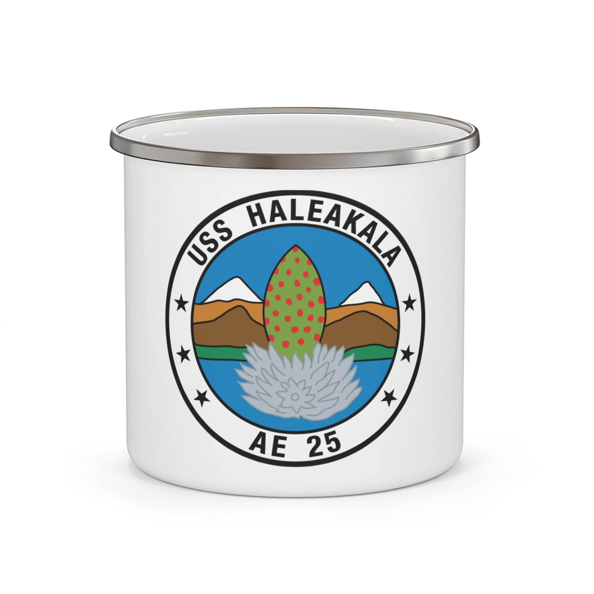 USS Haleakala AE 25 (U.S. Navy) Enamel Mug 12oz-12oz-The Sticker Space