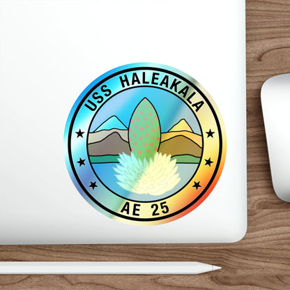 USS Haleakala AE 25 (U.S. Navy) Holographic STICKER Die-Cut Vinyl Decal-The Sticker Space