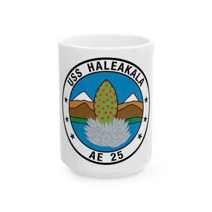 USS Haleakala AE 25 (U.S. Navy) White Coffee Mug-15oz-The Sticker Space