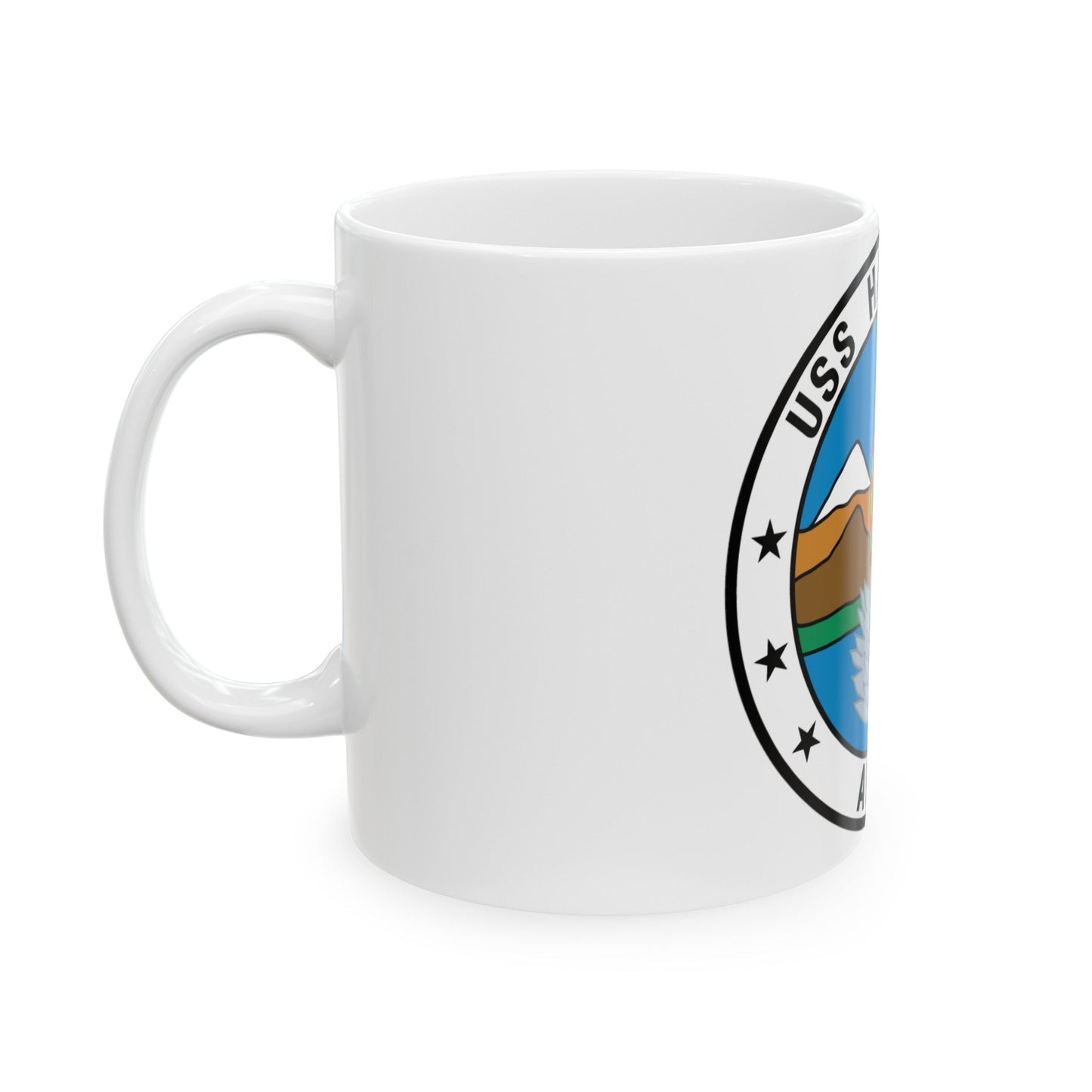 USS Haleakala AE 25 (U.S. Navy) White Coffee Mug-The Sticker Space