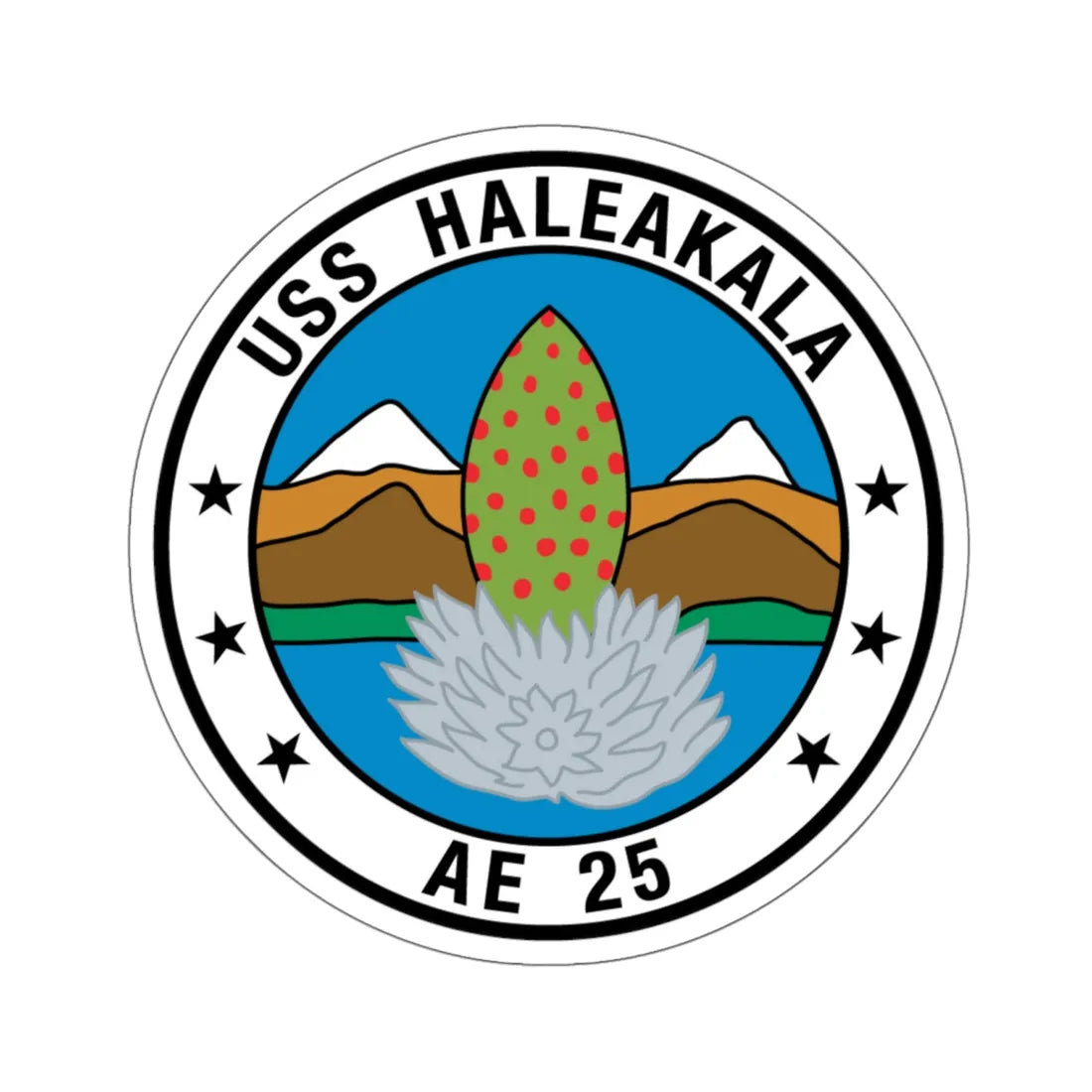 USS Haleakala AE 25 (U.S. Navy) STICKER Vinyl Die-Cut Decal 4 Inch - The Sticker Space