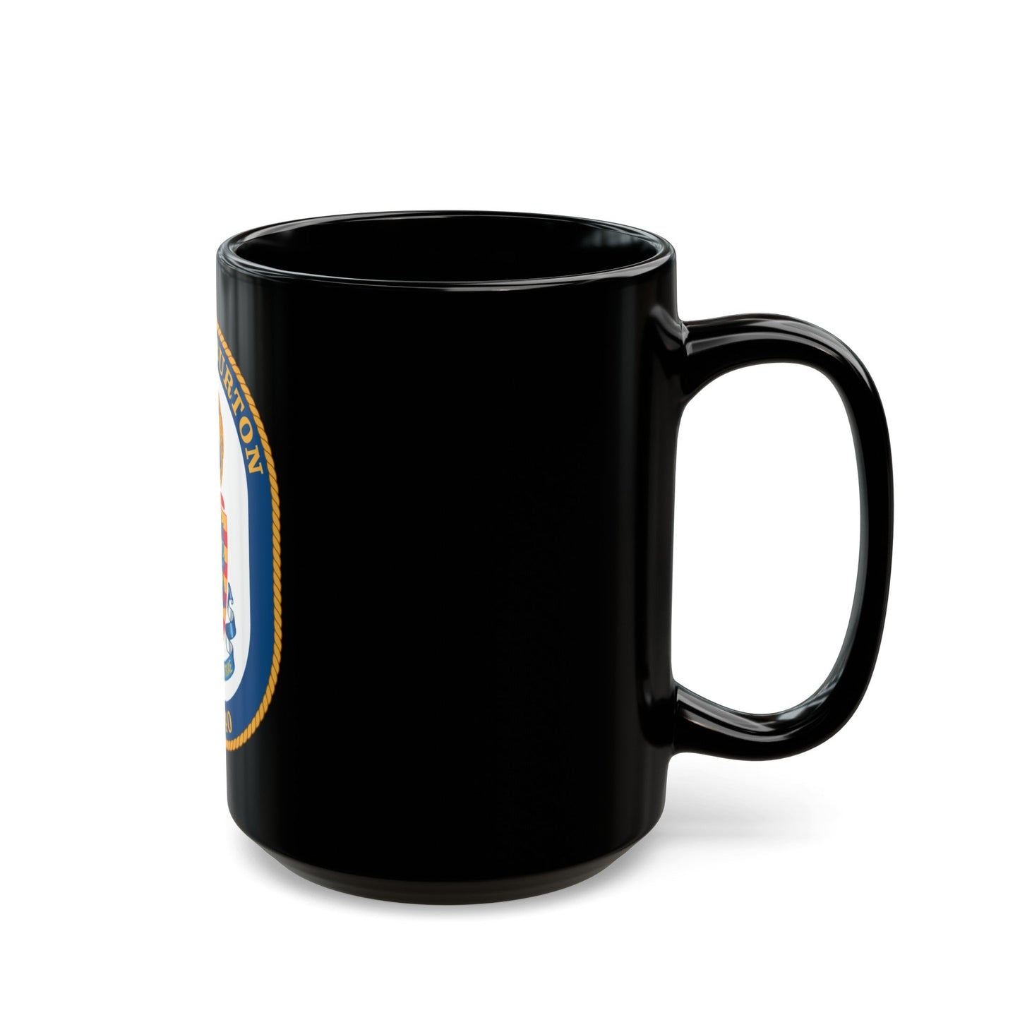 USS Halyburton FFG 40 (U.S. Navy) Black Coffee Mug-The Sticker Space