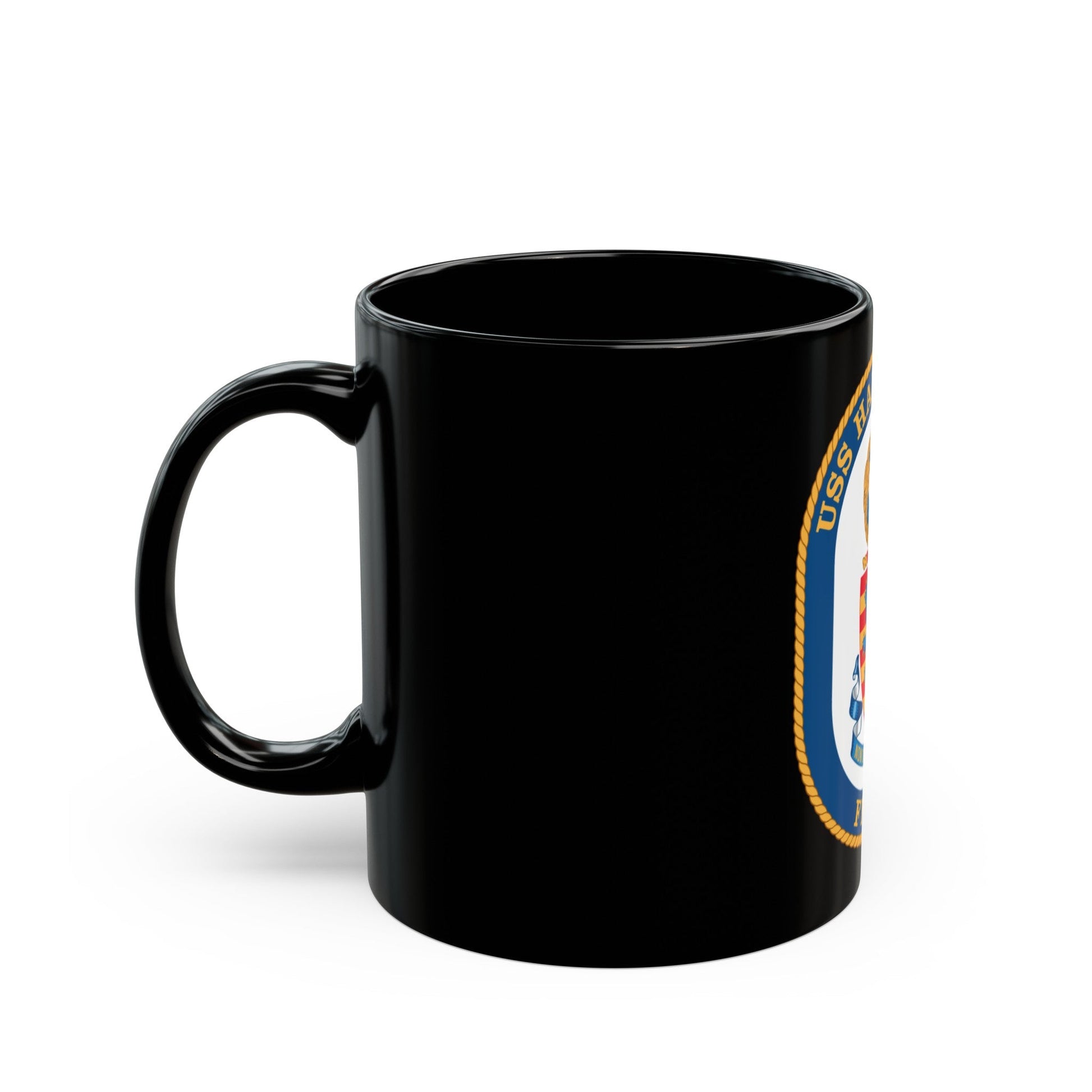 USS Halyburton FFG 40 (U.S. Navy) Black Coffee Mug-The Sticker Space