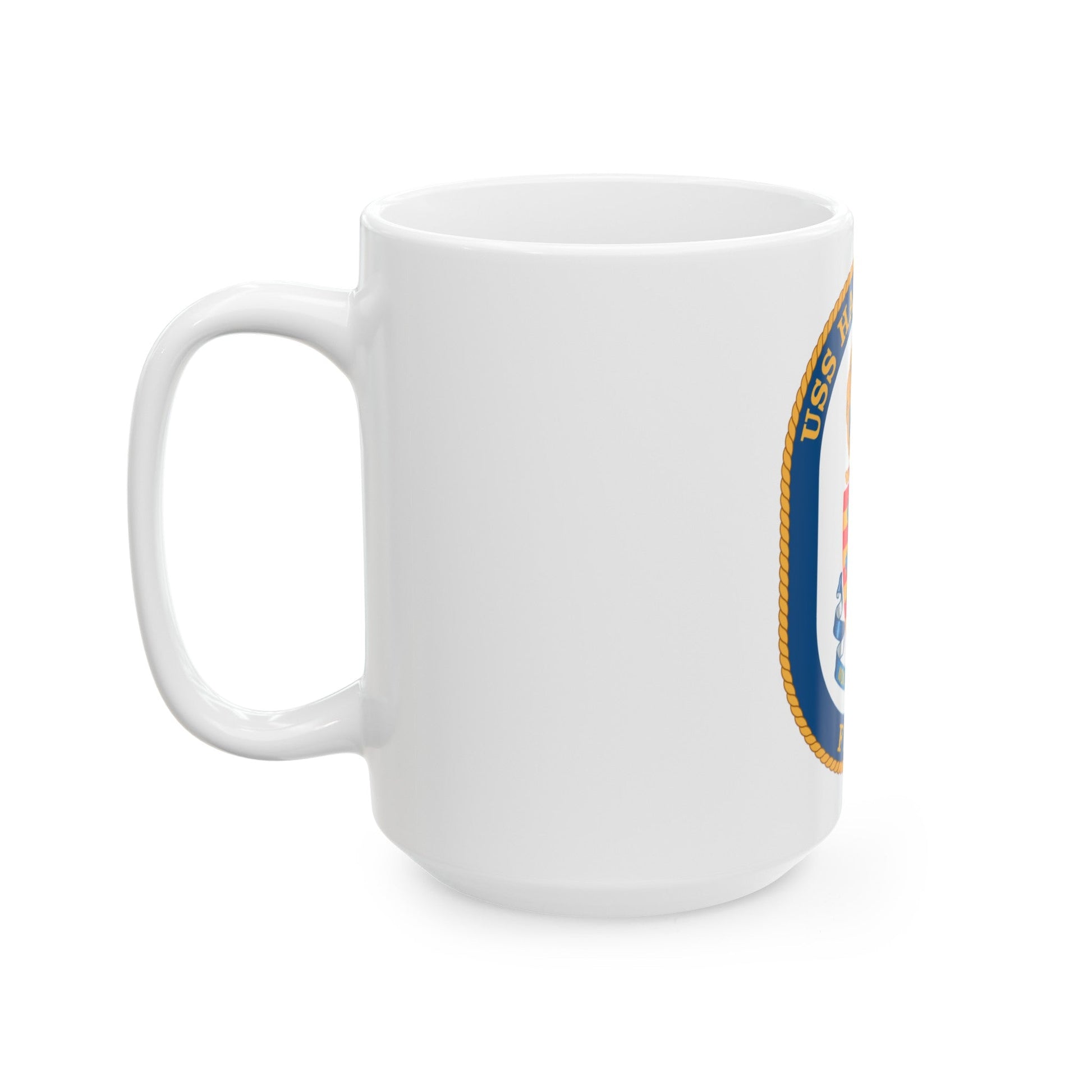 USS Halyburton FFG 40 (U.S. Navy) White Coffee Mug-The Sticker Space