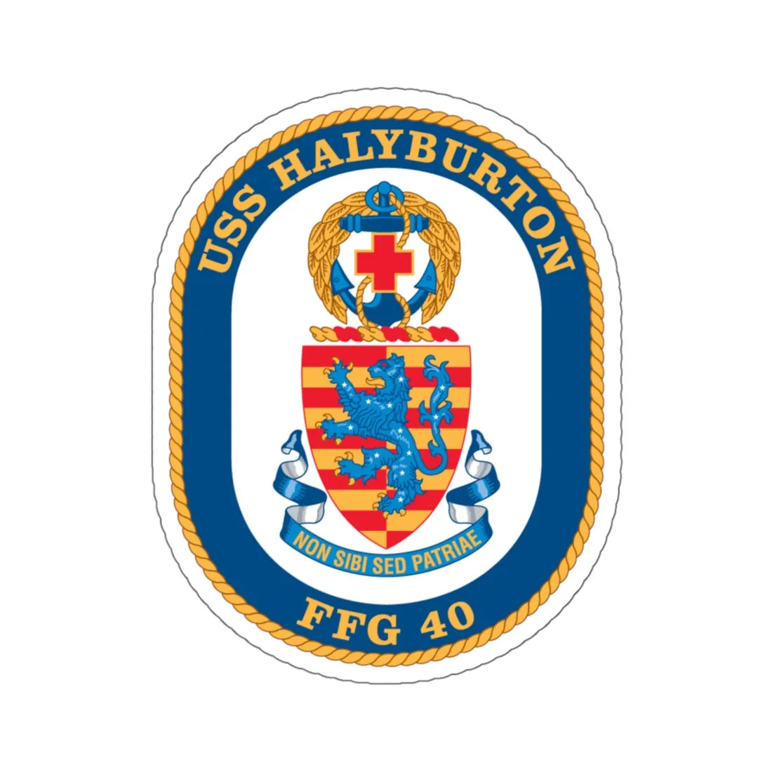 USS Halyburton FFG 40 (U.S. Navy) STICKER Vinyl Die-Cut Decal 6 Inch - The Sticker Space