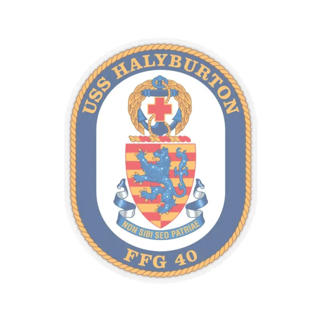 USS Halyburton FFG 40 (U.S. Navy) STICKER Vinyl Kiss-Cut Decal 6 Inch Transparent - The Sticker Space