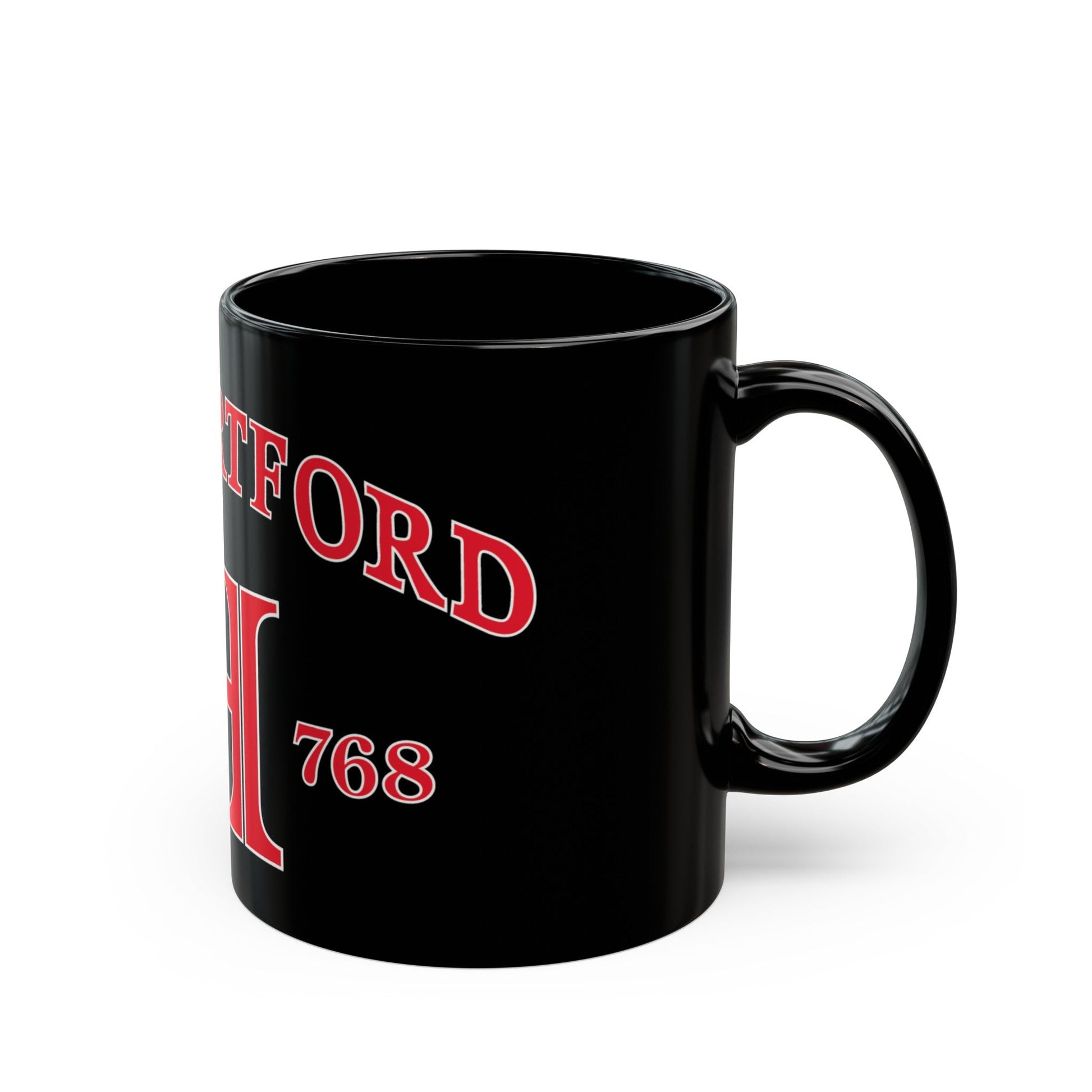 USS Hartford SSN 768 Flag (U.S. Navy) Black Coffee Mug-The Sticker Space