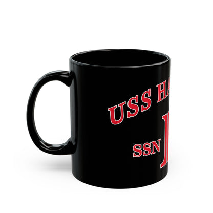 USS Hartford SSN 768 Flag (U.S. Navy) Black Coffee Mug-The Sticker Space