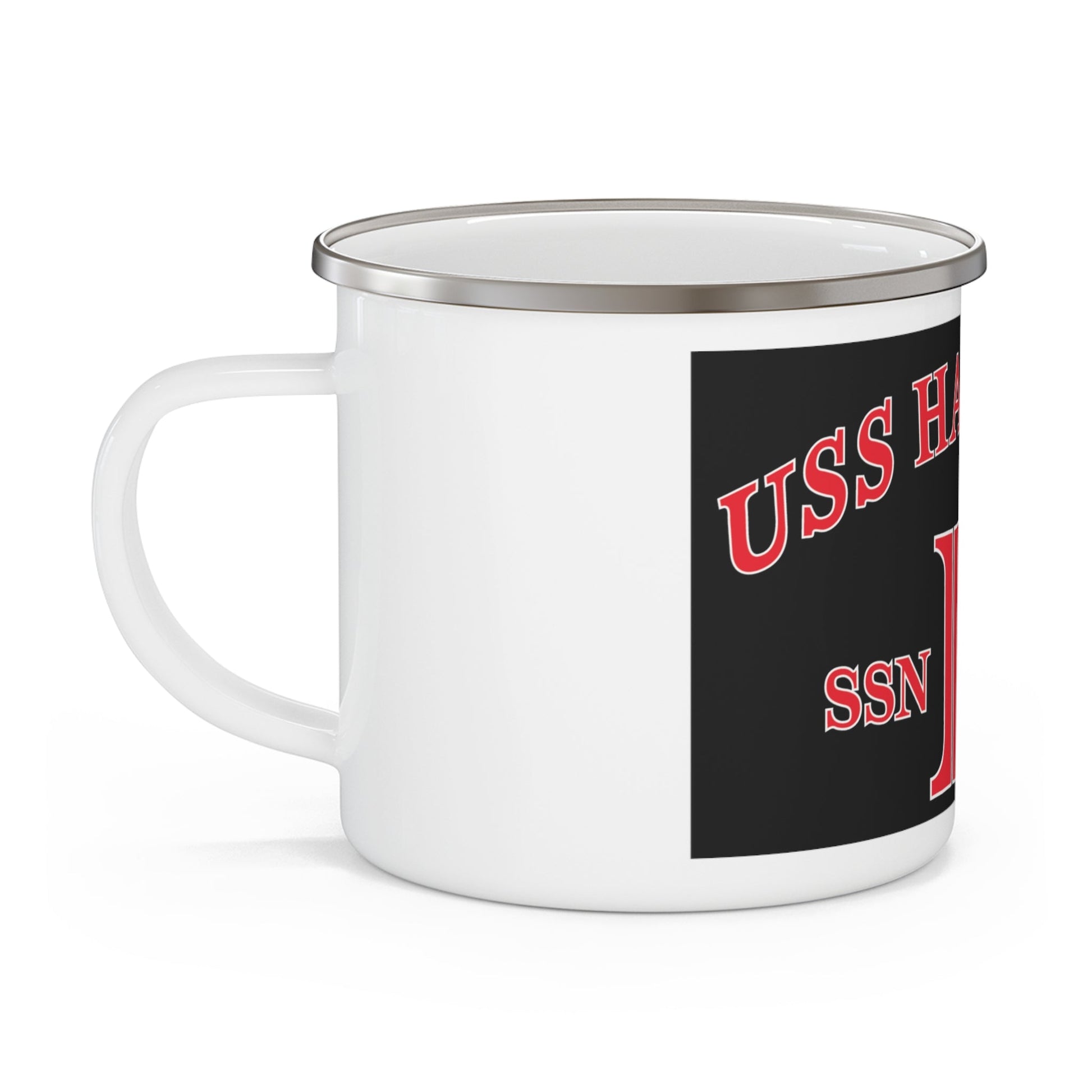 USS Hartford SSN 768 Flag (U.S. Navy) Enamel Mug 12oz-12oz-The Sticker Space