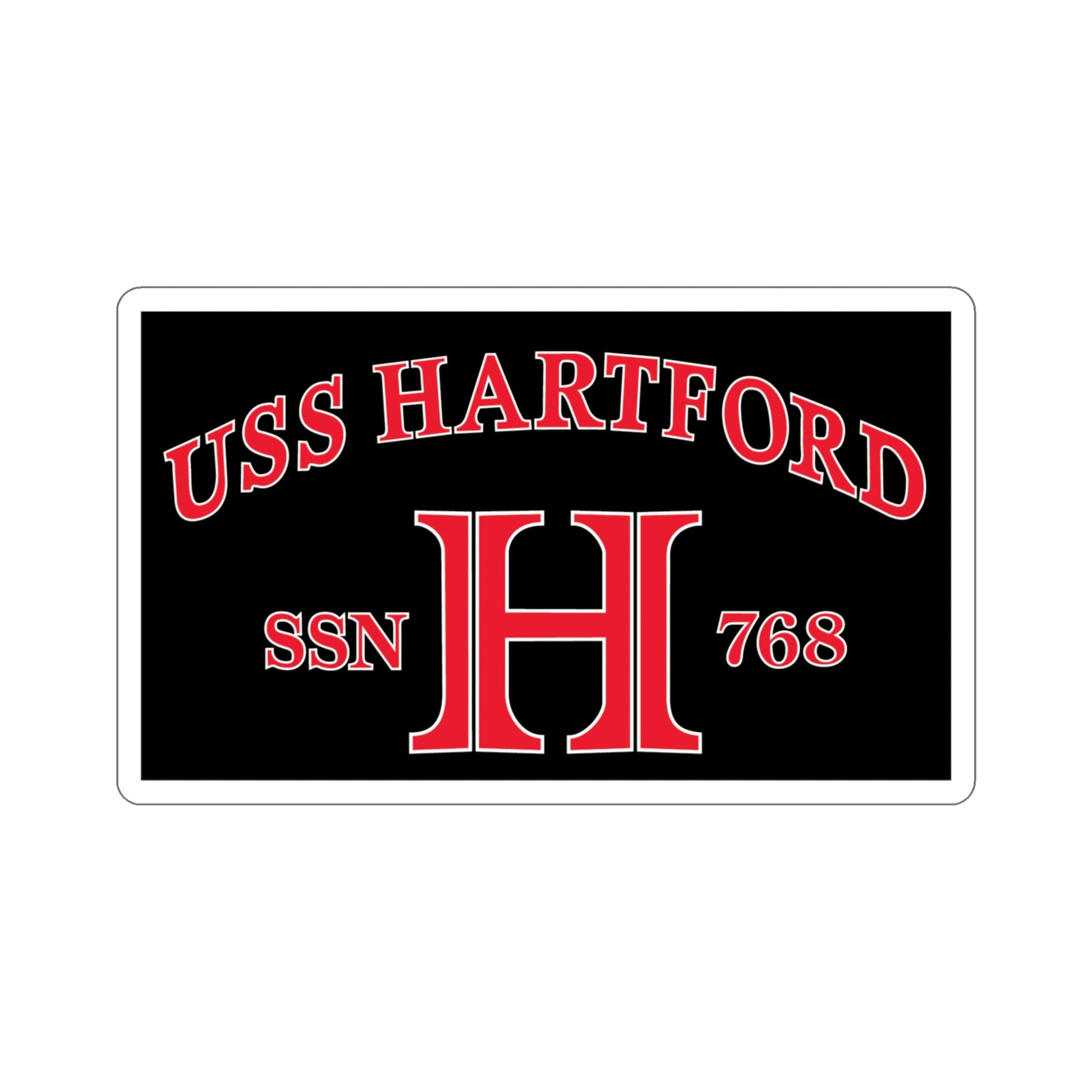 USS Hartford SSN 768 Flag (U.S. Navy) STICKER Vinyl Die-Cut Decal-5 Inch-The Sticker Space