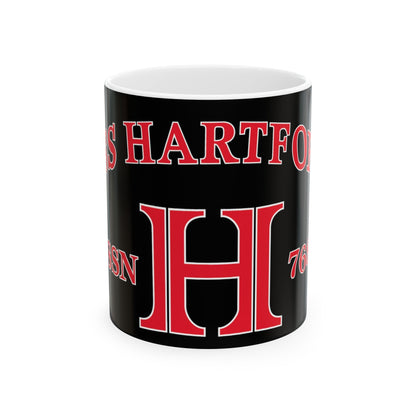 USS Hartford SSN 768 Flag (U.S. Navy) White Coffee Mug-11oz-The Sticker Space