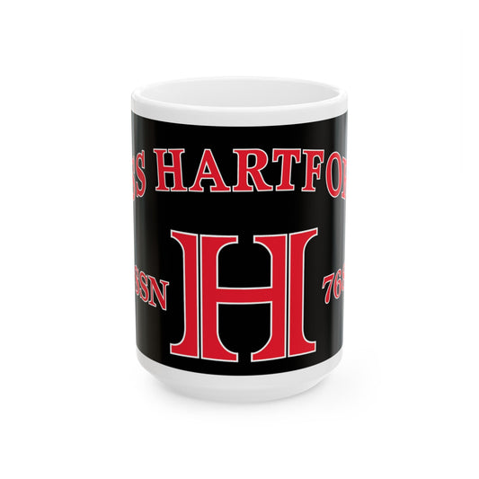 USS Hartford SSN 768 Flag (U.S. Navy) White Coffee Mug-15oz-The Sticker Space