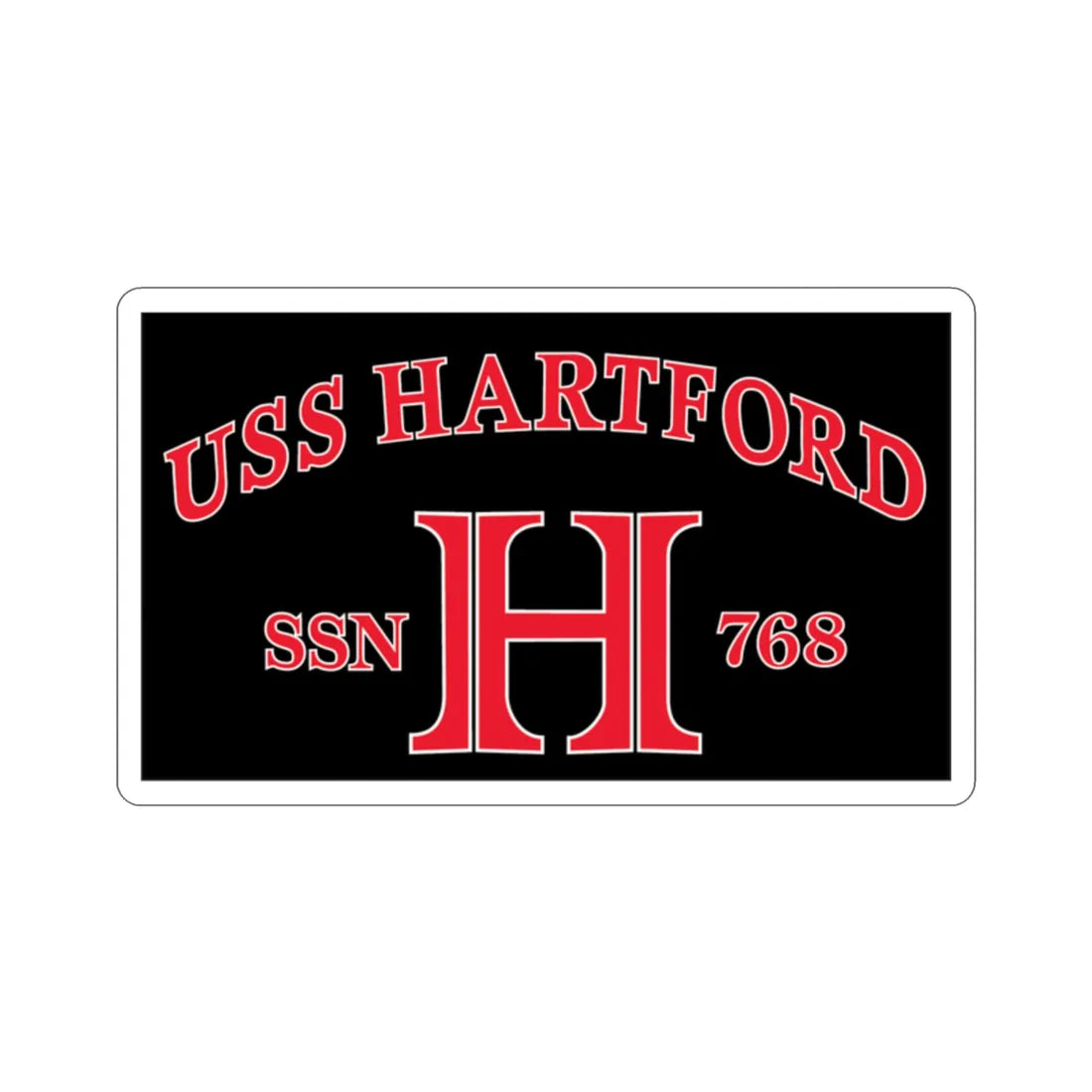 USS Hartford SSN 768 Flag (U.S. Navy) STICKER Vinyl Die-Cut Decal 2 Inch - The Sticker Space