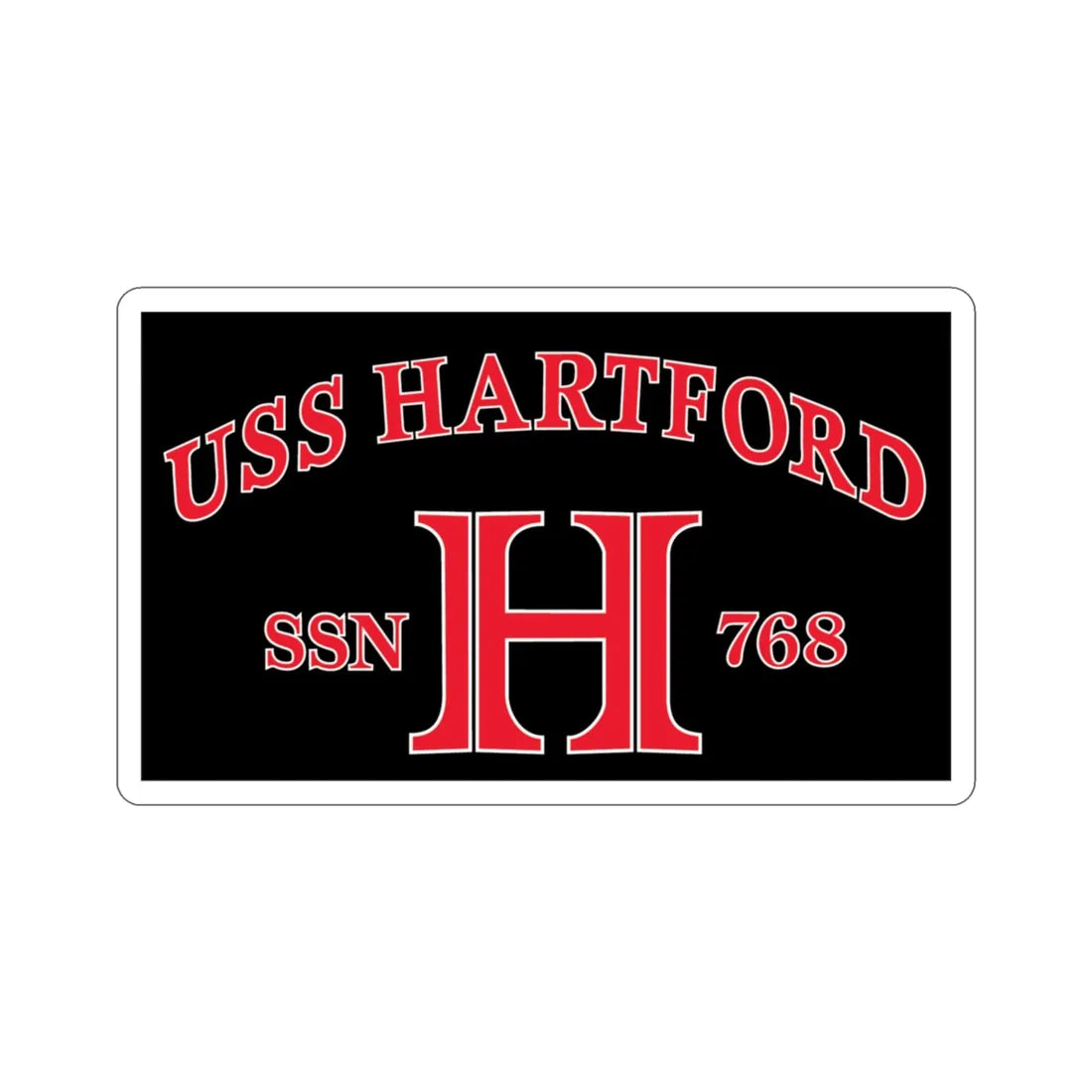 USS Hartford SSN 768 Flag (U.S. Navy) STICKER Vinyl Die-Cut Decal 3 Inch - The Sticker Space