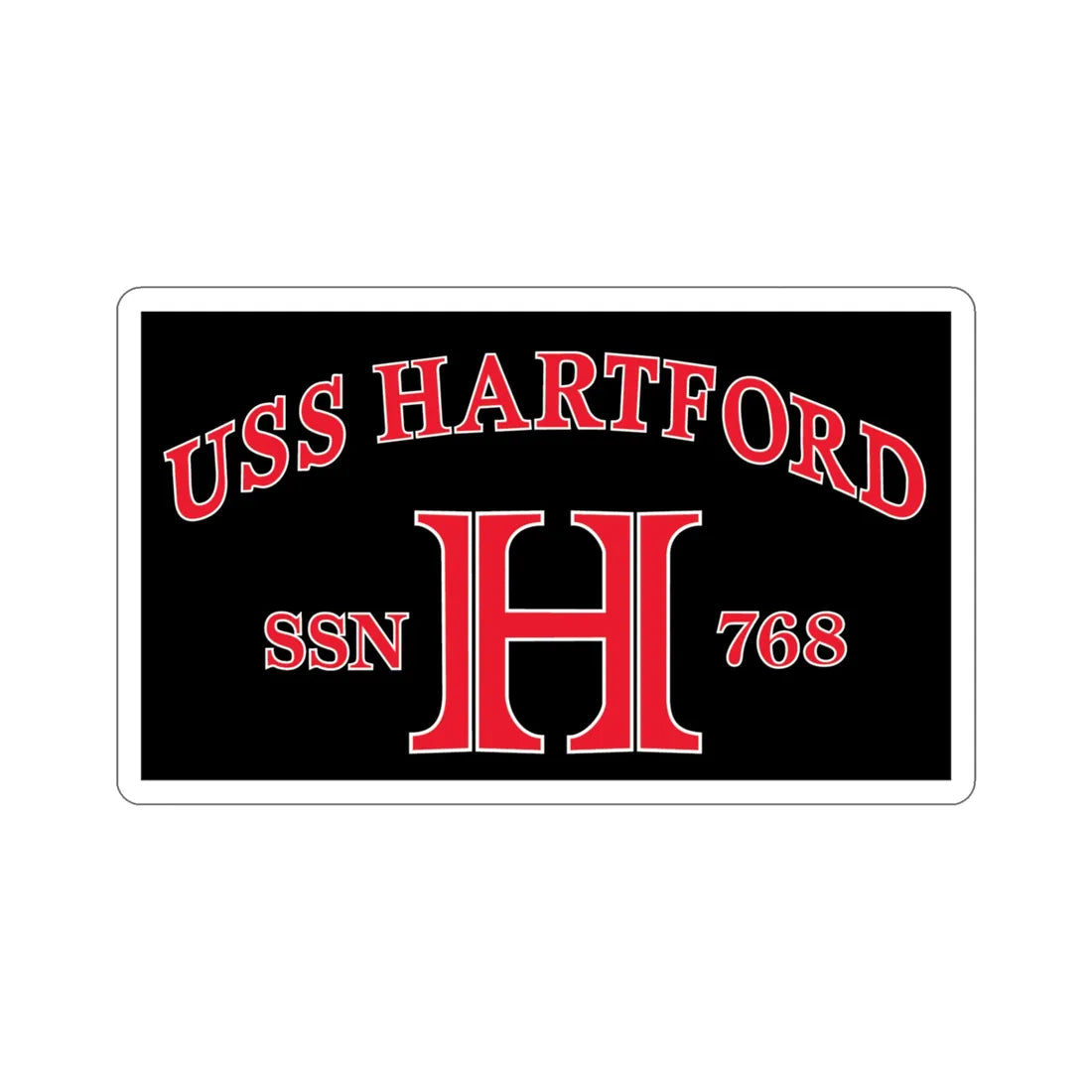 USS Hartford SSN 768 Flag (U.S. Navy) STICKER Vinyl Die-Cut Decal 5 Inch - The Sticker Space