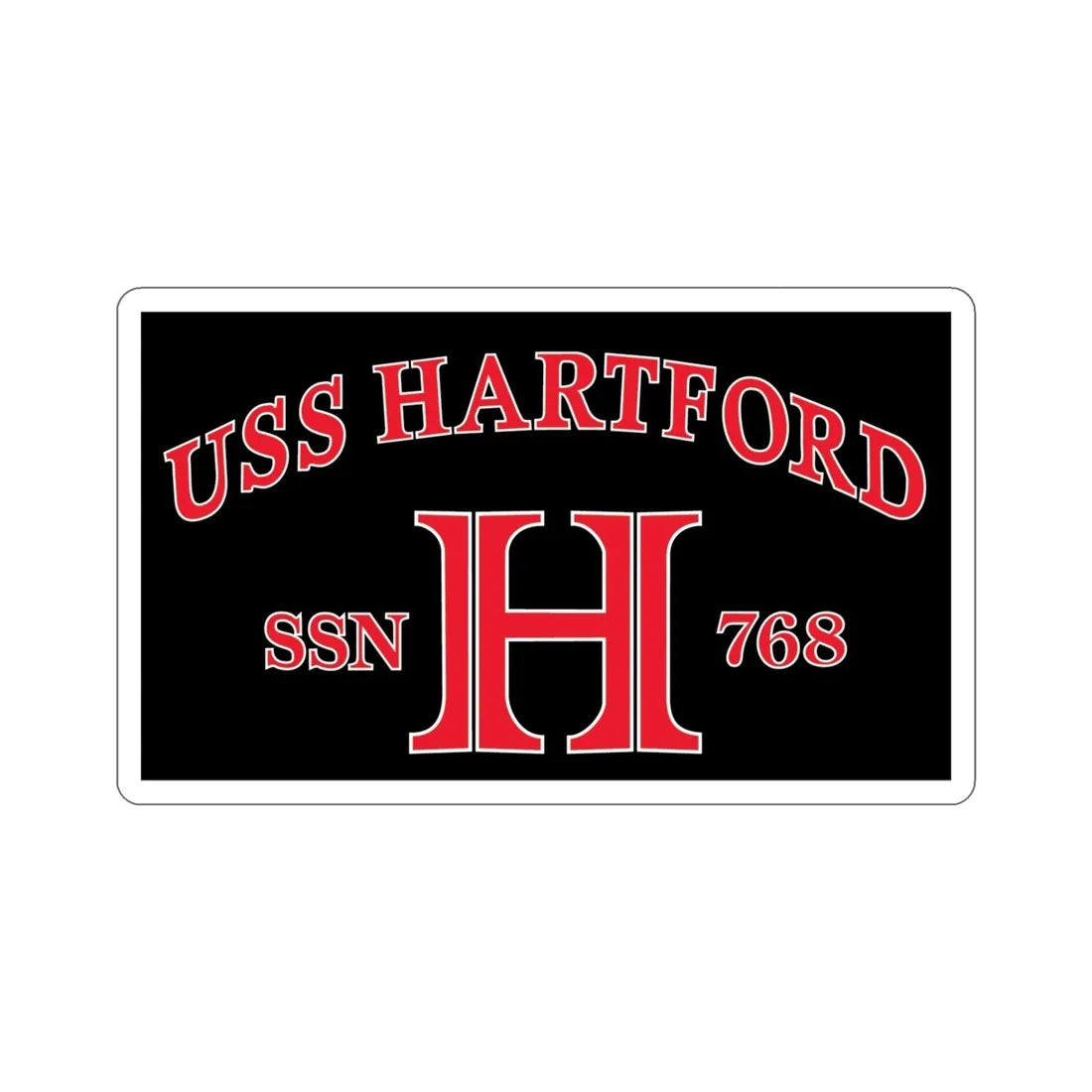 USS Hartford SSN 768 Flag (U.S. Navy) STICKER Vinyl Die-Cut Decal 6 Inch - The Sticker Space