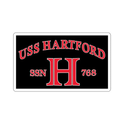 USS Hartford SSN 768 Flag (U.S. Navy) STICKER Vinyl Kiss-Cut Decal 2 Inch White - The Sticker Space