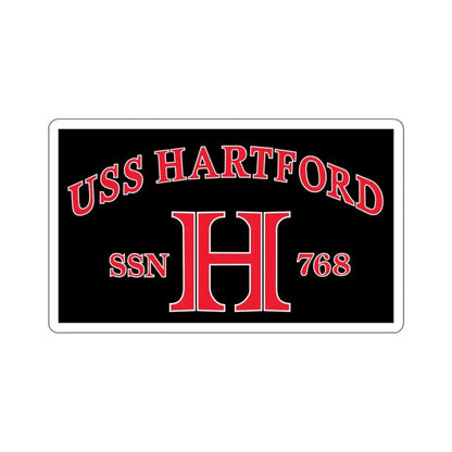 USS Hartford SSN 768 Flag (U.S. Navy) STICKER Vinyl Kiss-Cut Decal 6 Inch White - The Sticker Space
