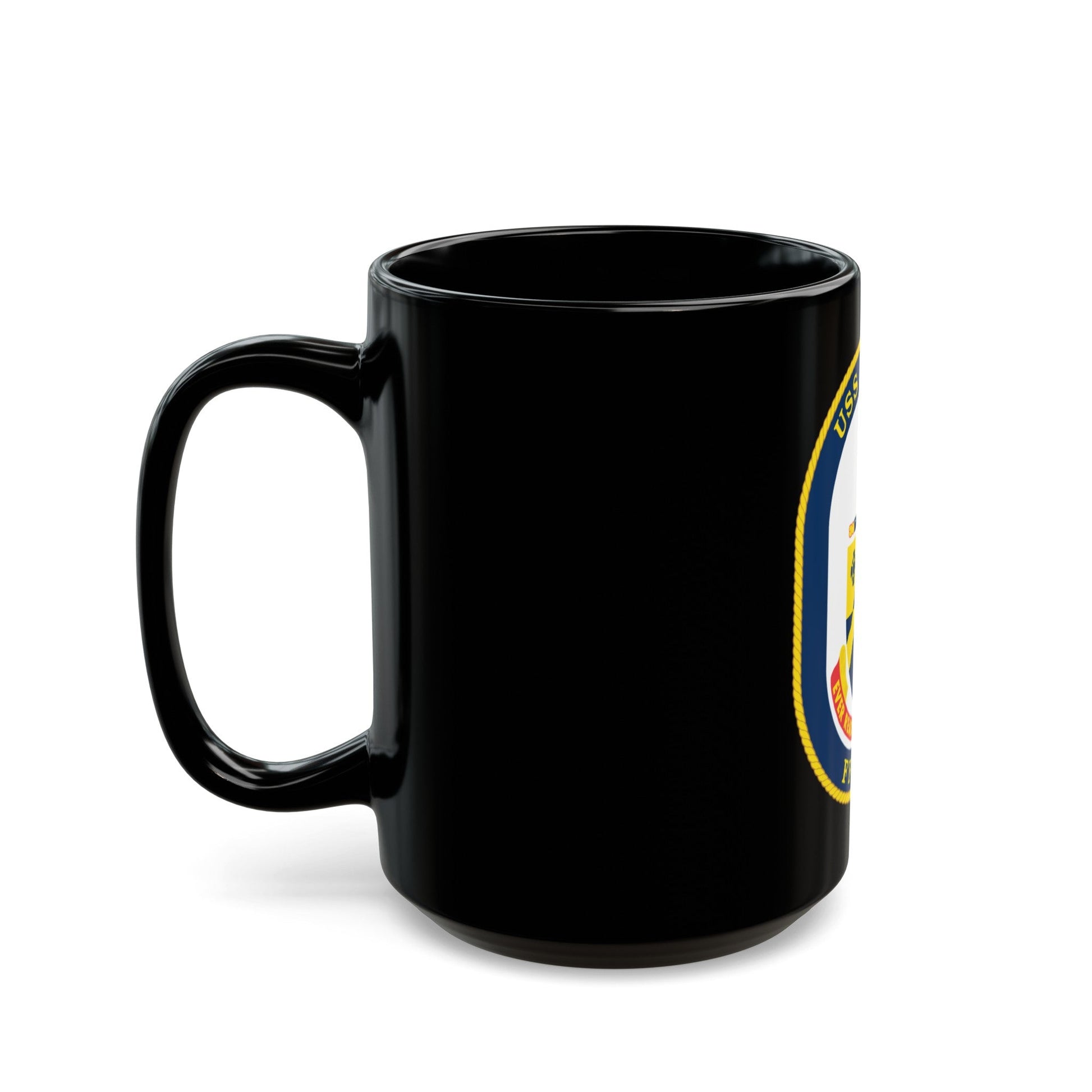 USS Hawes FFG 53 (U.S. Navy) Black Coffee Mug-The Sticker Space