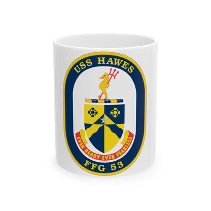 USS Hawes FFG 53 (U.S. Navy) White Coffee Mug-11oz-The Sticker Space