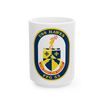 USS Hawes FFG 53 (U.S. Navy) White Coffee Mug-15oz-The Sticker Space