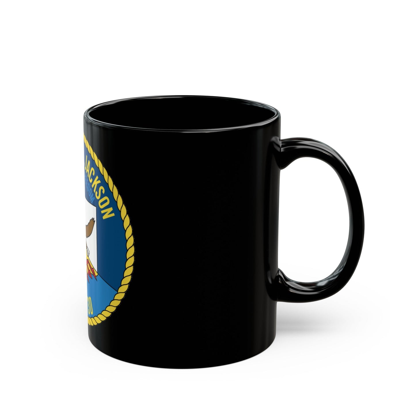 USS Henry M Jackson SSBN 730 (U.S. Navy) Black Coffee Mug-The Sticker Space