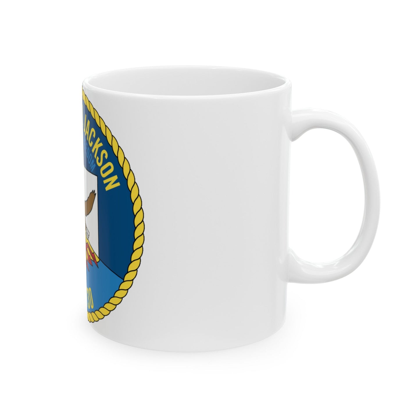 USS Henry M Jackson SSBN 730 (U.S. Navy) White Coffee Mug-The Sticker Space