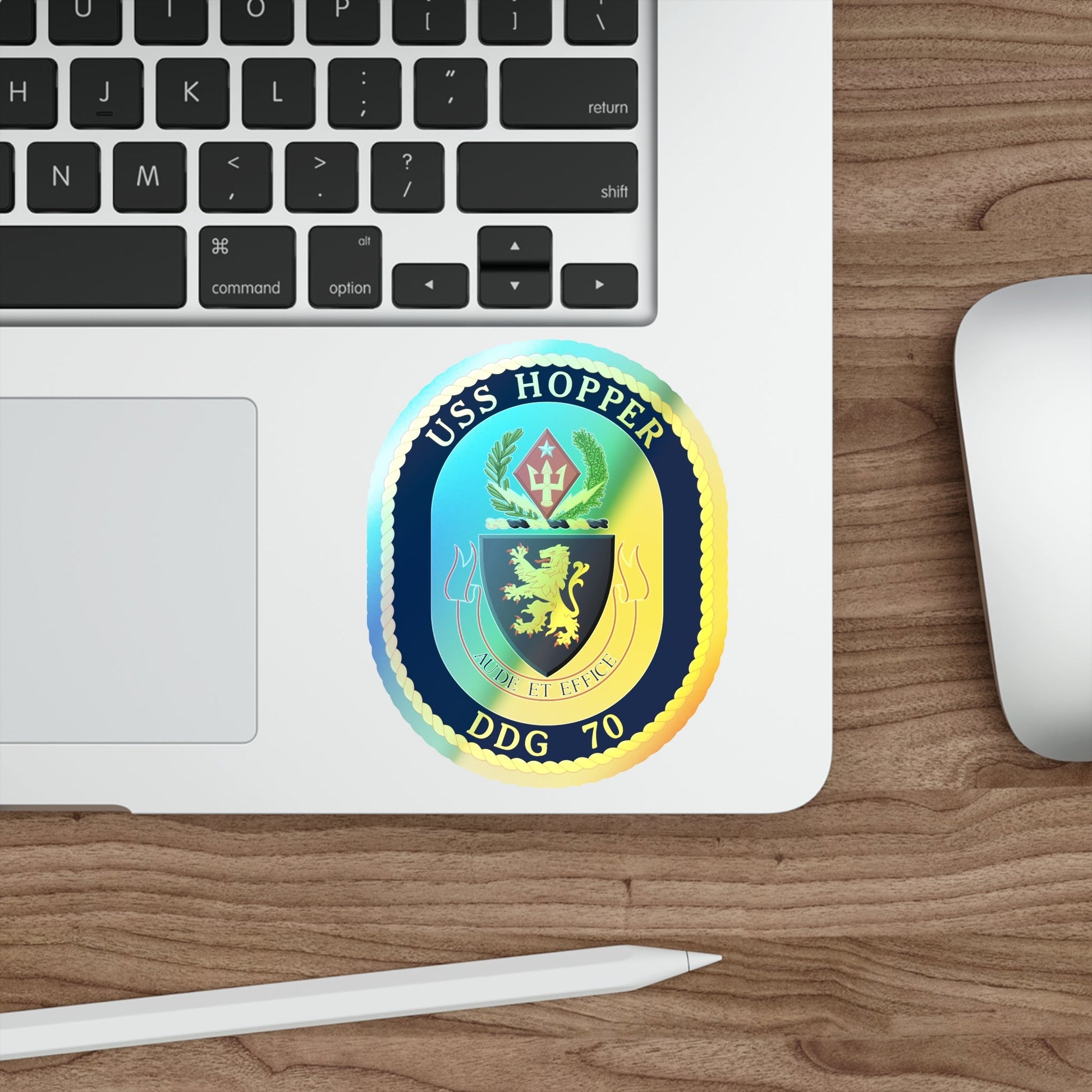 USS Hopper DDG 70 (U.S. Navy) Holographic STICKER Die-Cut Vinyl Decal-The Sticker Space