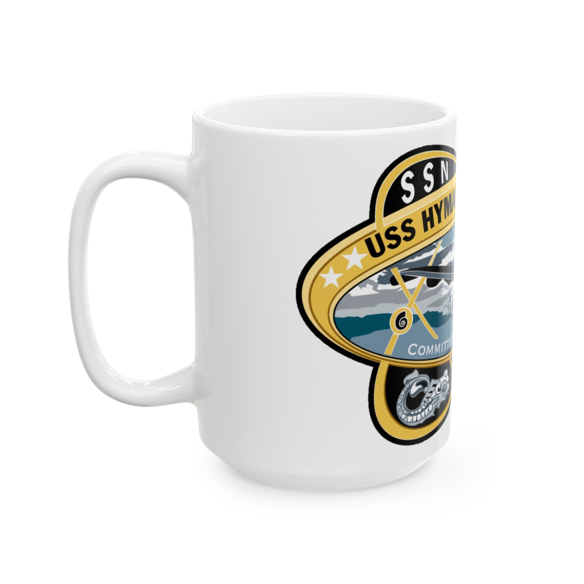 USS Hyman G Rickover SSN 795 (U.S. Navy) White Coffee Mug-The Sticker Space