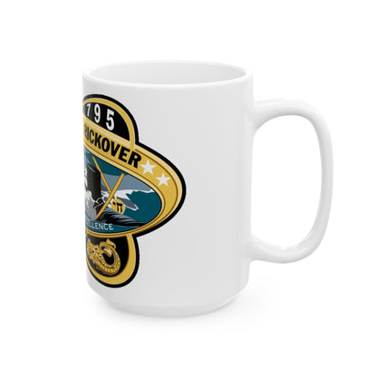 USS Hyman G Rickover SSN 795 (U.S. Navy) White Coffee Mug-The Sticker Space