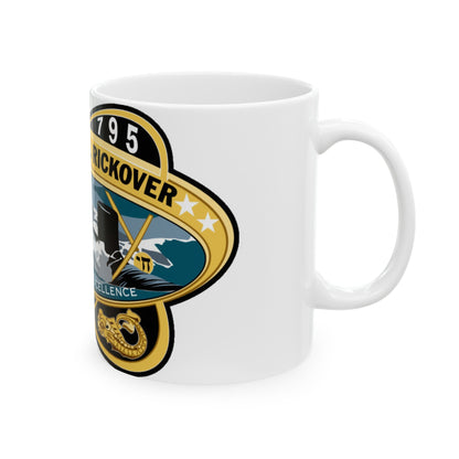 USS Hyman G Rickover SSN 795 (U.S. Navy) White Coffee Mug-The Sticker Space