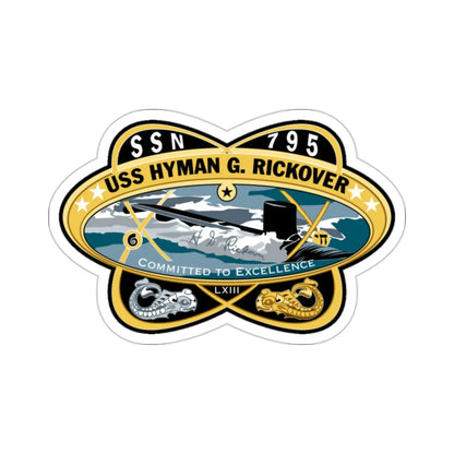 USS Hyman G Rickover SSN 795 (U.S. Navy) STICKER Vinyl Die-Cut Decal 2 Inch - The Sticker Space