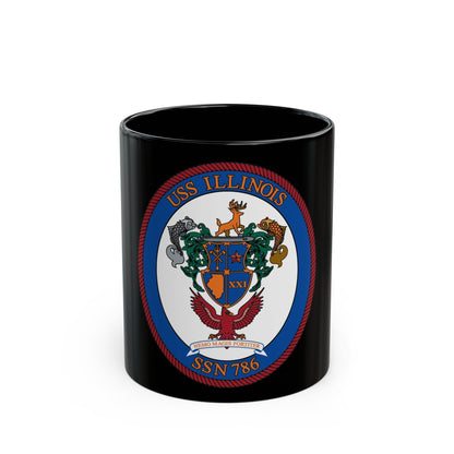 USS Illinois 786 (U.S. Navy) Black Coffee Mug-11oz-The Sticker Space