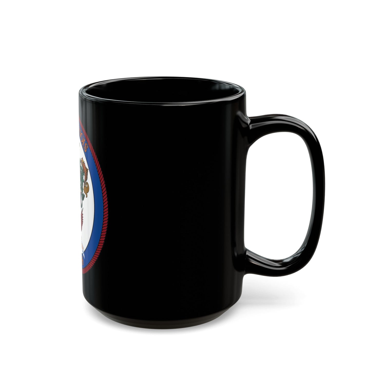 USS Illinois 786 (U.S. Navy) Black Coffee Mug-The Sticker Space