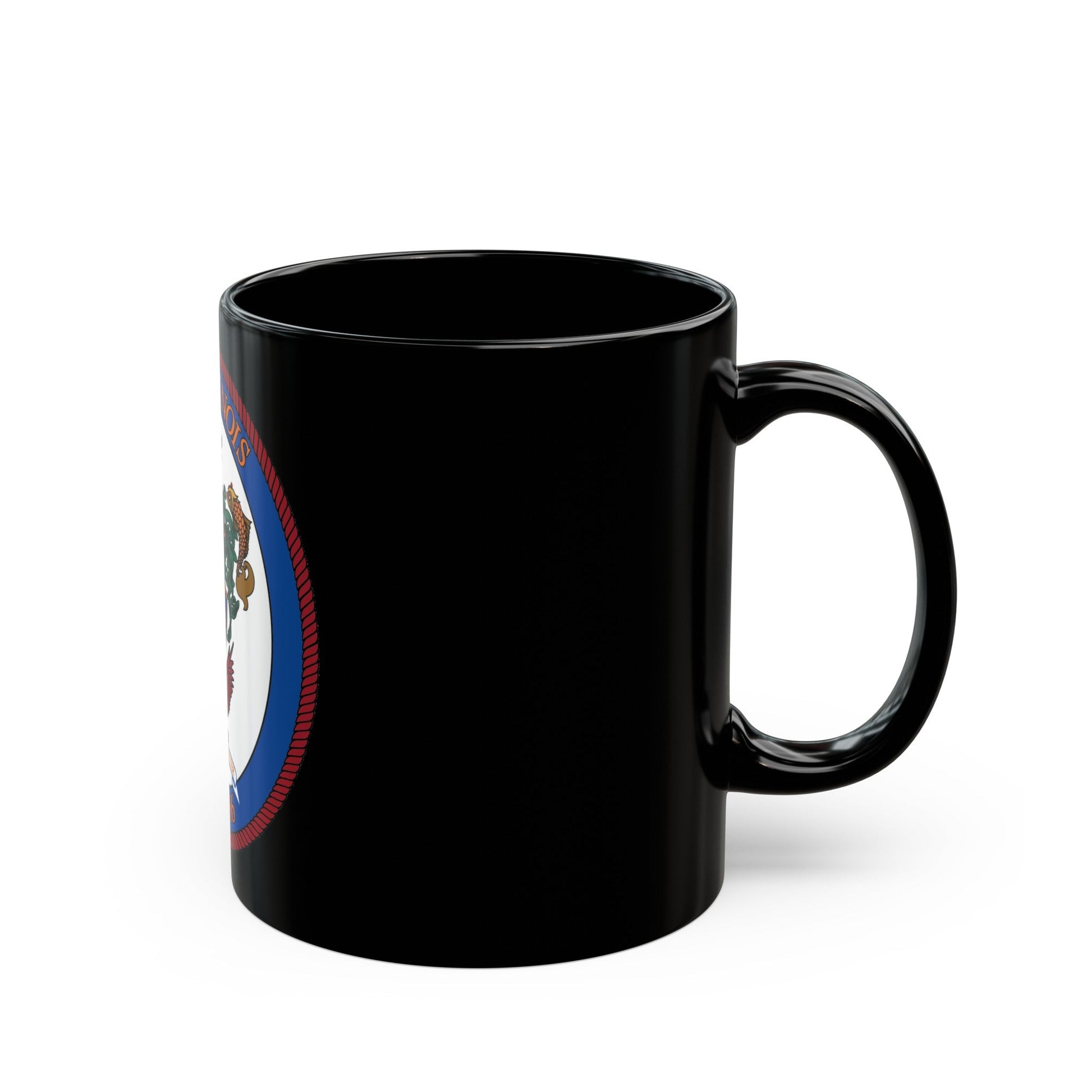 USS Illinois 786 (U.S. Navy) Black Coffee Mug-The Sticker Space